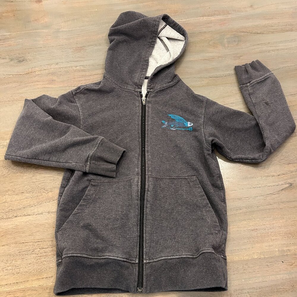 Boys Patagonia zip up hooded jacket size medium